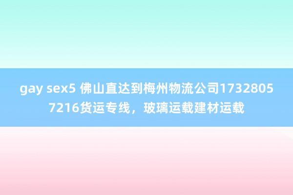 gay sex5 佛山直达到梅州物流公司17328057216货运专线，玻璃运载建材运载