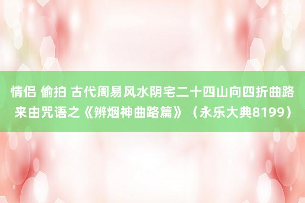 情侣 偷拍 古代周易风水阴宅二十四山向四折曲路来由咒语之《辨烟神曲路篇》（永乐大典8199）